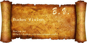Budos Vivien névjegykártya